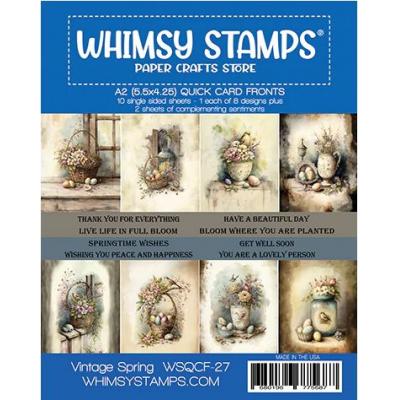 Whimsy Stamps Quick Card Fronts - Vintage Spring
